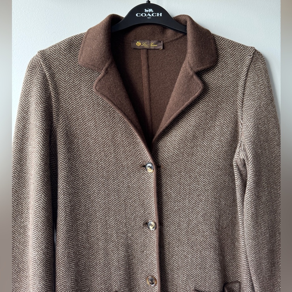 Loro Piana Reversible Cashmere Double- Face Coat IT 44 Brown - Picture 6 of 17